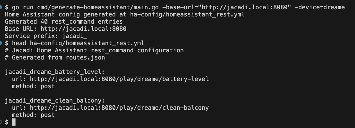generate-homeassistant config